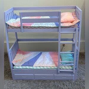 NEXT GENERATION Accessories for AMERICAN GIRL Dolls-Colorful Bunk Bed/Quilt Set